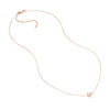 Sideways Mini CZ Anchor Necklace