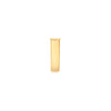 4mm Oval Tube J Hoop Earrings