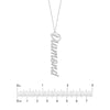 7mm Vertical Script Font Necklace