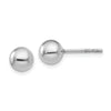 Sterling Silver RH-plated 6mm Polished Ball Post Earrings