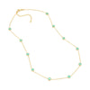 Lt. Turquoise Enamel Round Evil Eye Station Necklace