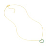 Simulated Turquoise Open Heart Adj. Necklace