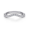 14K White Gold Diamond Wedding Band