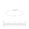 Sideways Mini CZ Wishbone Adj. Bracelet