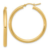 14K Polished Hoop Earrings