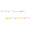 3.9mm Light Concave Figaro Chain with Lobster Lock