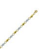 Two-Tone Stampato D/C and Satin Hearts Anklet