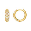 3 Row Diamond Pave Huggies (1/2tcw)