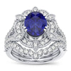 14K 0.90Ct Diamond Sapphire Ring