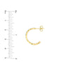 Round Turquoise Honey Comb J-Hoops