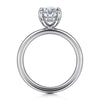 14K White Gold Hidden Halo Oval Diamond Engagement Ring