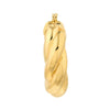 Wide Twisted Puff Hoop Earrings
