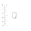 15mm Oblong Polished Mini Hoops