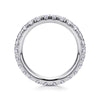 14K White Gold French Pavé Set Diamond Eternity Band