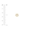 1tcw Diamond Cluster Stud Earrings