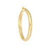 40mm x 4mm Diamond-Cut Hoop Earrings