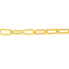 2.5mm Paper Clip Chain with Pear Shape Lock