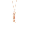 7mm Vertical Script Font Necklace