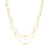 Layered Bead and Marquise Stations Necklace