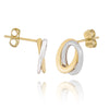 Two-tone Open Love Knot Stud Earrings on Post Back
