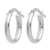 10K Polished White Gold Hoop Earrings