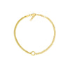 50/50 Snake + Curb Circle Station Bracelet Adjustable LL