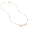 7mm Script Font Nameplate Necklace