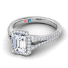 Lab Grown Diamond Halo Split Shank Ring