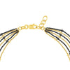 Sterling Silver/Yellow Multi-Strand Saturn Chain Bracelet