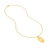 Cutout Heart Engravable Disk Paper Clip Necklace