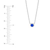 4mm Sapphire Stone Bezel Necklace