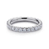 14K White Gold French Pavé Set Diamond Eternity Band