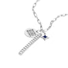 Sterling Silver Boy Mama Paper Clip Chain Charm Necklace