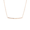 Sterling Silver Curved Diamond-Cut Bar Adjustable Necklace