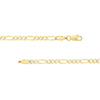 3.2mm Two-Tone Pave Figaro Chain with Lobster Lock