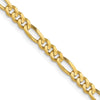 10K 3mm Concave Figaro Chain Anklet