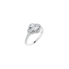 14K White 7x5 mm Oval Engagement Ring Mounting