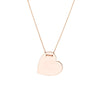 Engravable Heart Plate Adj. Necklace