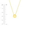 So You Cutout Wishbone Mini Disc Adjustable Necklace