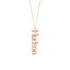 7mm Vertical Typewriter Font Necklace