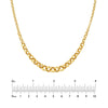 Hollow Graduated Medium Rolo Necklace