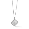 Sterling Silver Rhodium-plated CZ Necklace