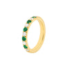Emerald &amp; Diamond Half Eternity Band (3/8tcw)