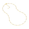 Lilac Enamel Bead Saturn Chain