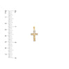 Two-Tone Diamond-Cut Crucifix Pendant