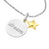 Sterling Silver Dream Disc Necklace with Star