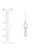 Dangle CZ Infinity Earrings