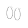 Oval Rope Twist Hoop Earrings