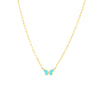 Light Turquoise Buttlerfly Necklace with Diamond