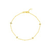 Diamond Star Bezels and Beads Bracelet